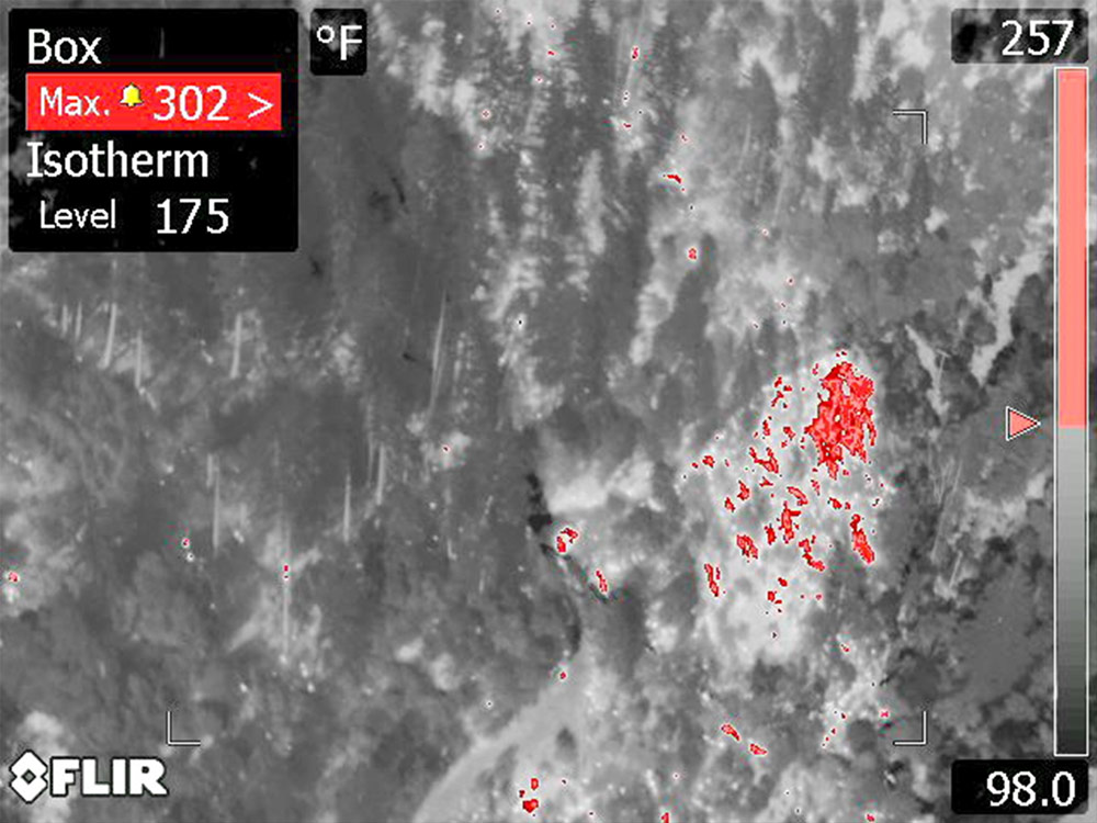 Infrared Photo Showing Hot Spots
