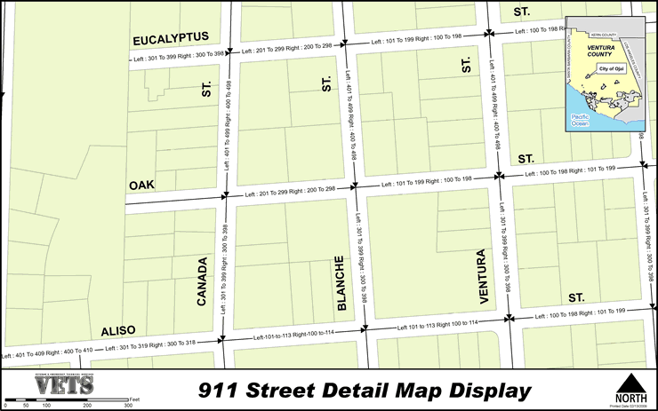 911 Street Detail Map Display Example
